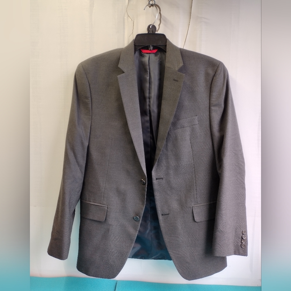 Chaps Men's Gray Blazer Slim Fit Coat Suit Jacket Modern Size 42R